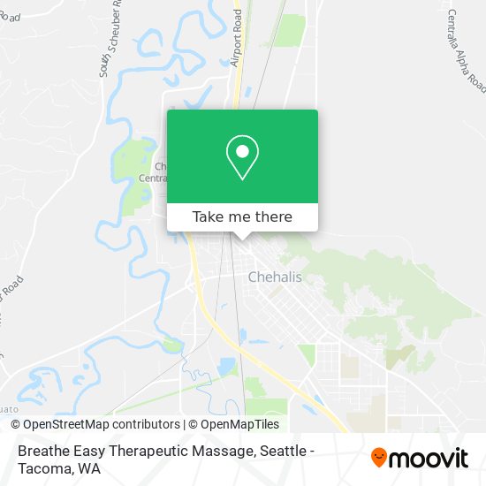 Breathe Easy Therapeutic Massage map