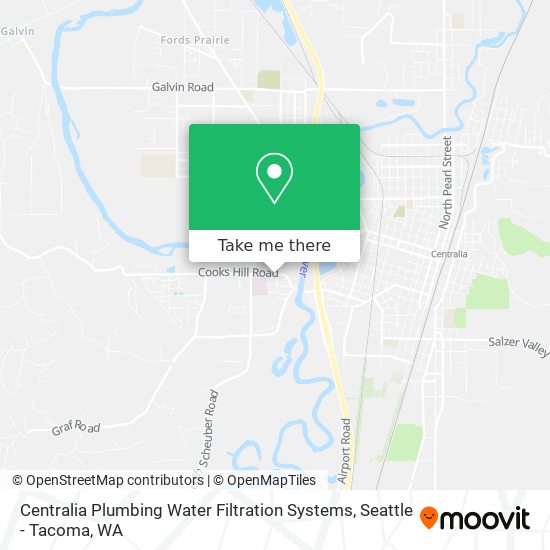 Mapa de Centralia Plumbing Water Filtration Systems