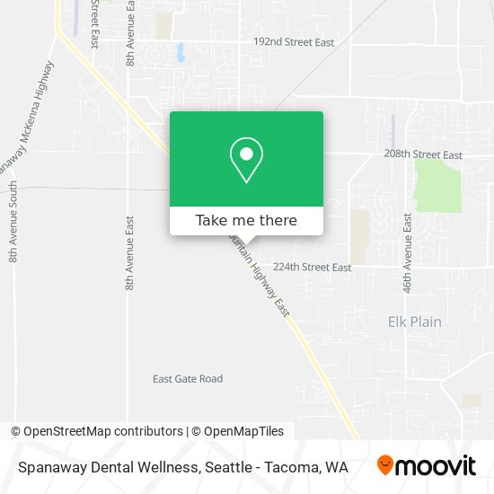 Spanaway Dental Wellness map