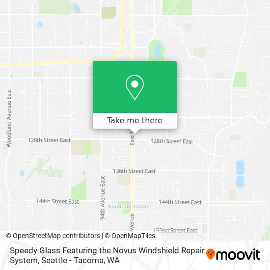 Mapa de Speedy Glass Featuring the Novus Windshield Repair System