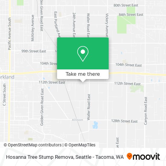 Hosanna Tree Stump Remova map