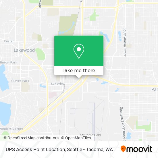 UPS Access Point Location map