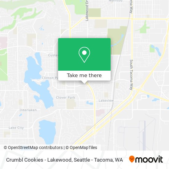 Mapa de Crumbl Cookies - Lakewood