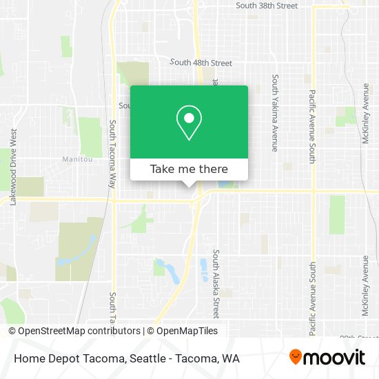 Home Depot Tacoma map