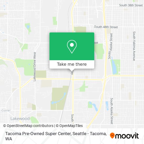 Mapa de Tacoma Pre-Owned Super Center