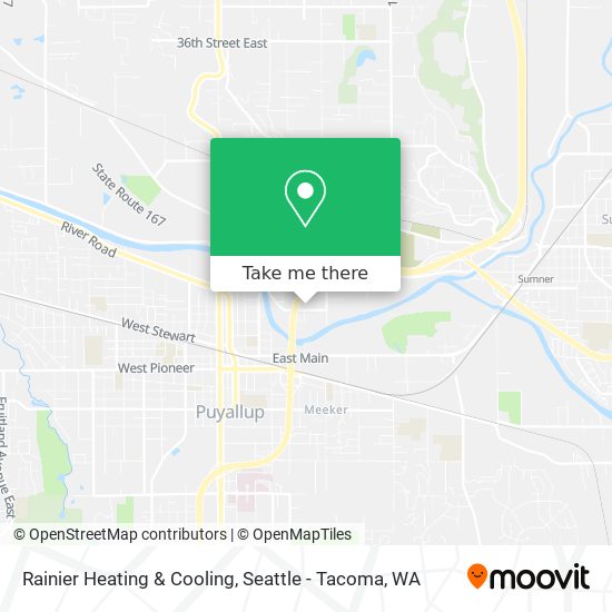 Rainier Heating & Cooling map