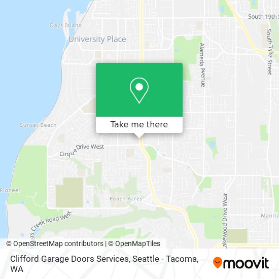 Clifford Garage Doors Services map