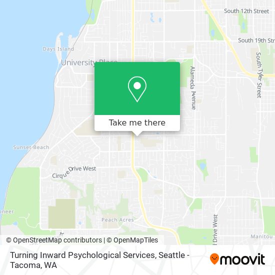 Turning Inward Psychological Services map