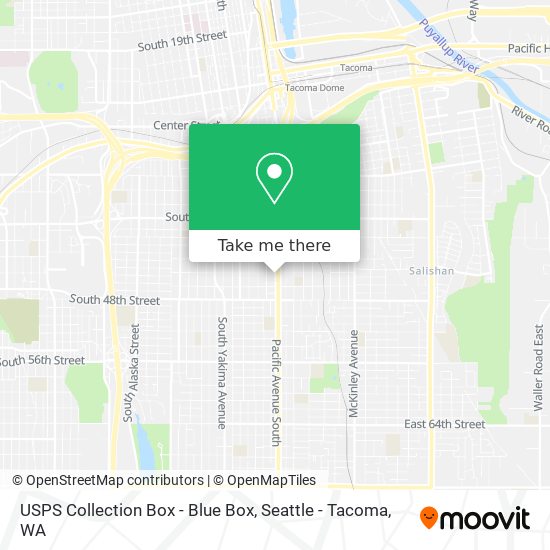 USPS Collection Box - Blue Box map