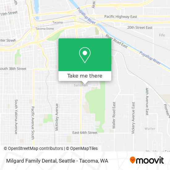 Milgard Family Dental map