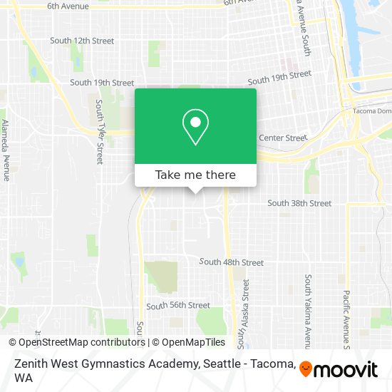 Zenith West Gymnastics Academy map