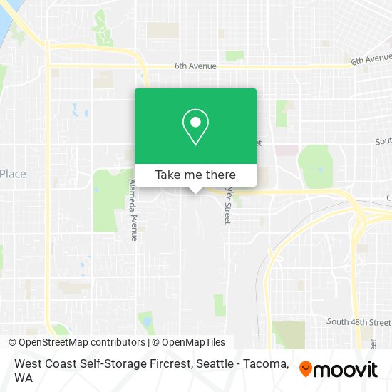 Mapa de West Coast Self-Storage Fircrest