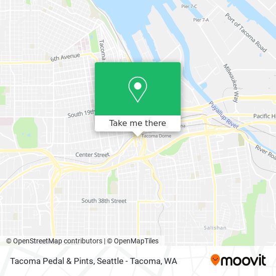 Tacoma Pedal & Pints map