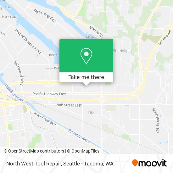 North West Tool Repair map