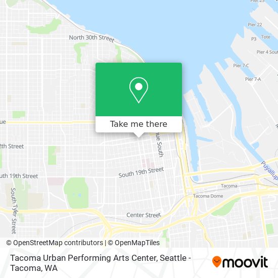 Mapa de Tacoma Urban Performing Arts Center