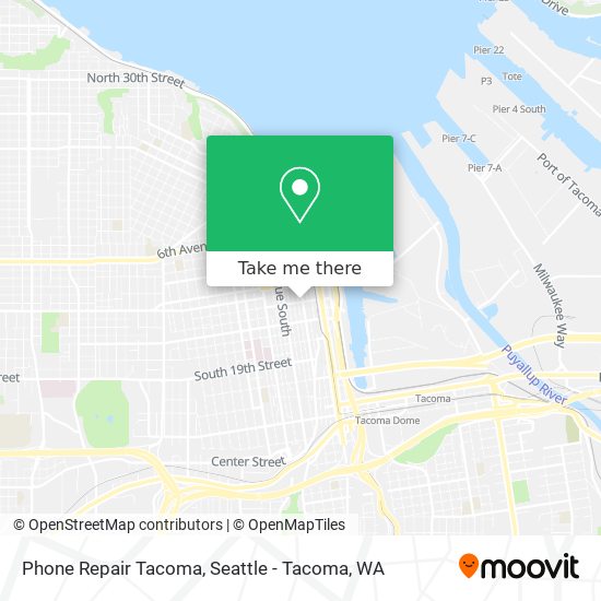 Mapa de Phone Repair Tacoma