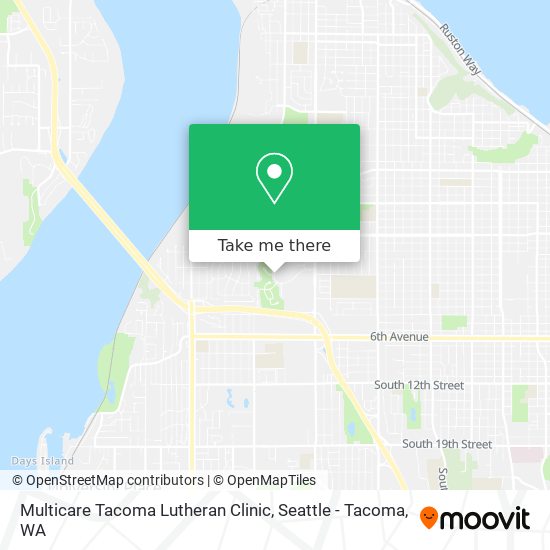 Multicare Tacoma Lutheran Clinic map