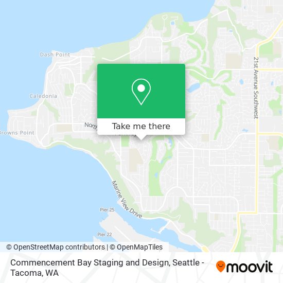 Mapa de Commencement Bay Staging and Design