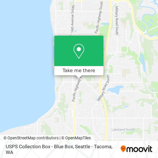 USPS Collection Box - Blue Box map