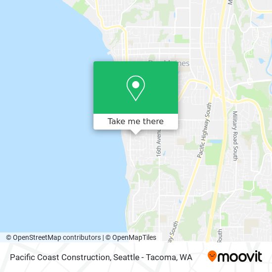 Pacific Coast Construction map