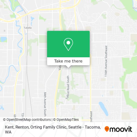 Kent, Renton, Orting Family Clinic map