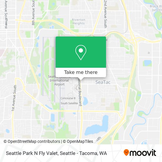 Mapa de Seattle Park N Fly Valet
