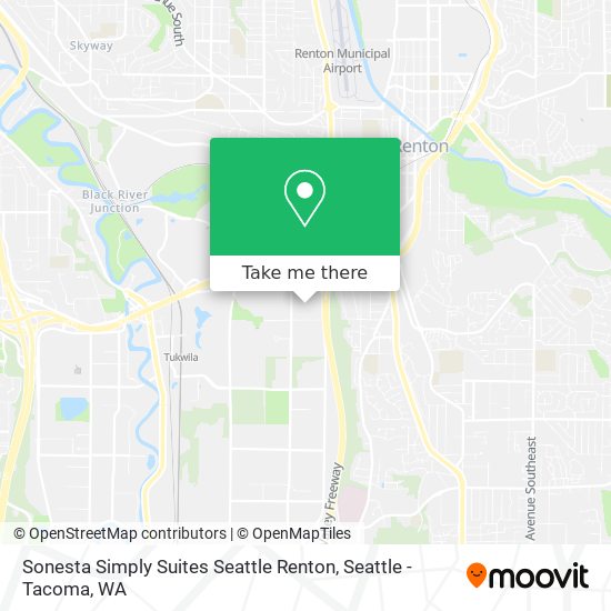 Mapa de Sonesta Simply Suites Seattle Renton