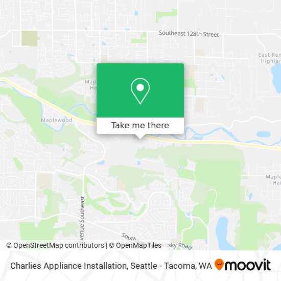 Charlies Appliance Installation map