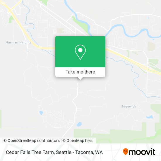 Mapa de Cedar Falls Tree Farm