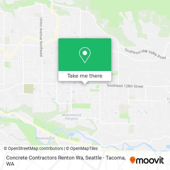 Mapa de Concrete Contractors Renton Wa