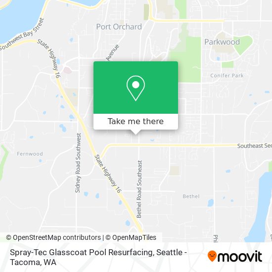 Mapa de Spray-Tec Glasscoat Pool Resurfacing
