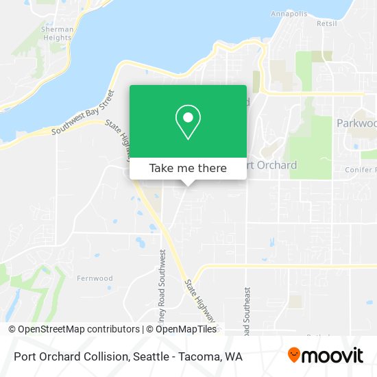 Mapa de Port Orchard Collision