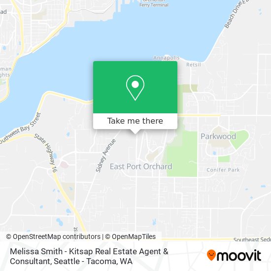 Melissa Smith - Kitsap Real Estate Agent & Consultant map