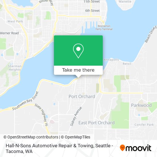 Mapa de Hall-N-Sons Automotive Repair & Towing