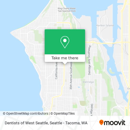 Dentists of West Seattle map