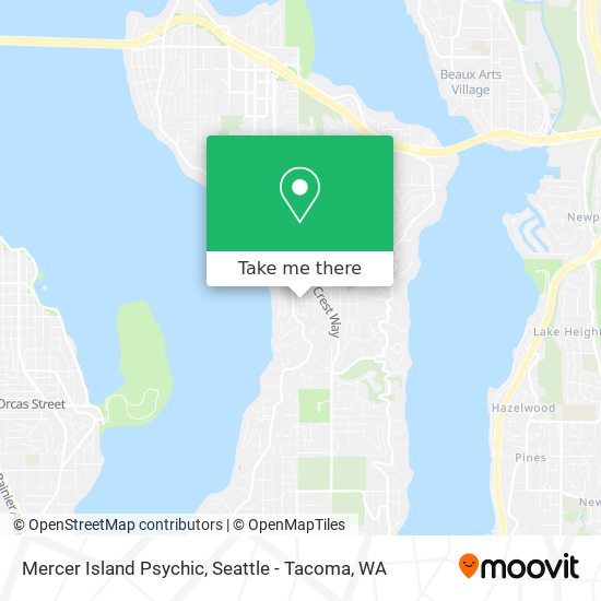 Mapa de Mercer Island Psychic