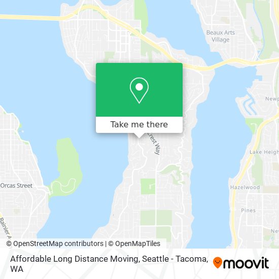 Affordable Long Distance Moving map