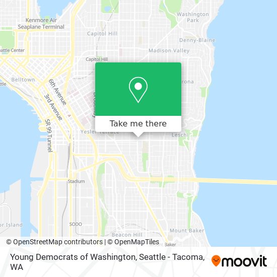 Mapa de Young Democrats of Washington