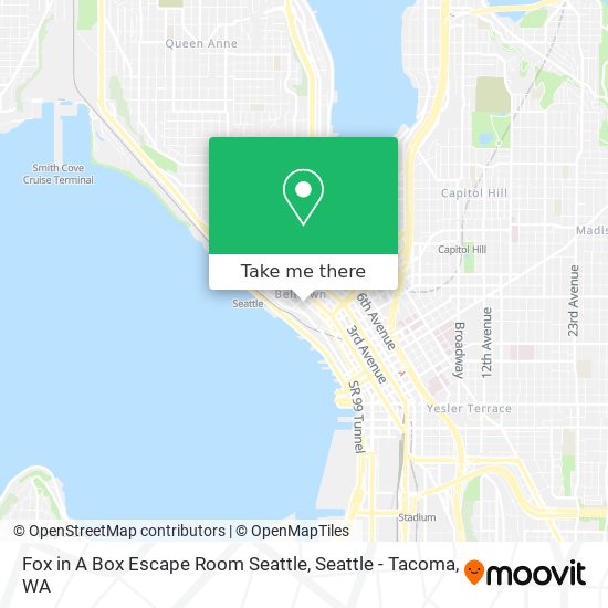 Mapa de Fox in A Box Escape Room Seattle