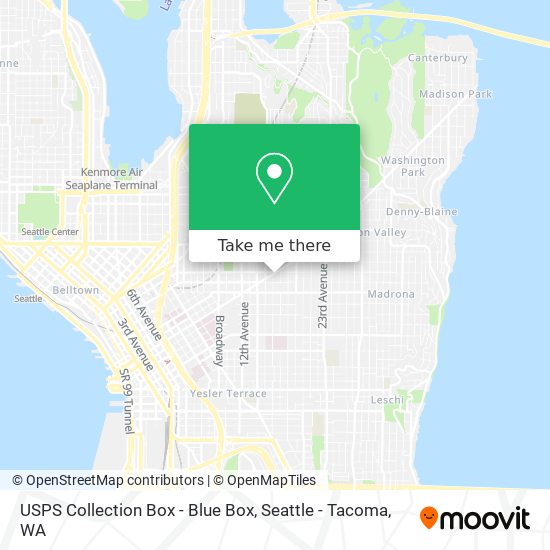 USPS Collection Box - Blue Box map