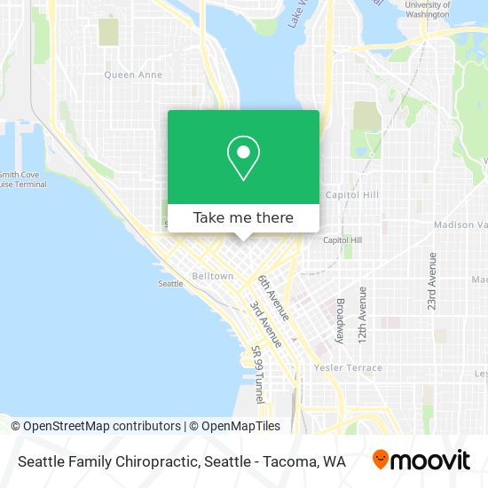 Seattle Family Chiropractic map