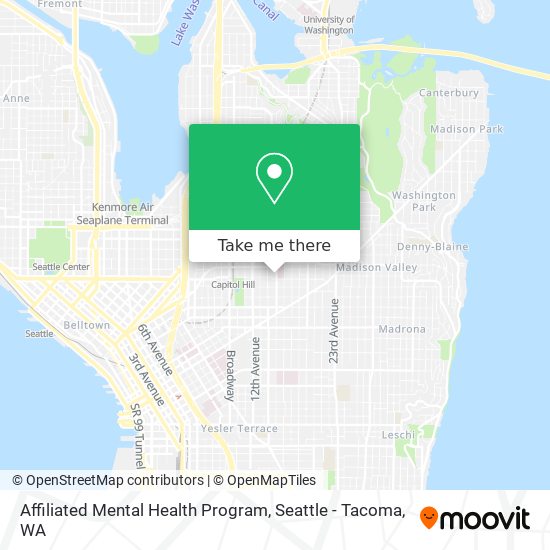 Affiliated Mental Health Program map