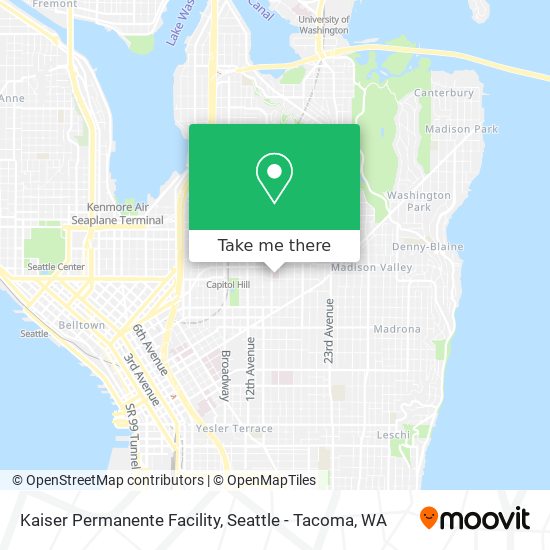 Kaiser Permanente Facility map