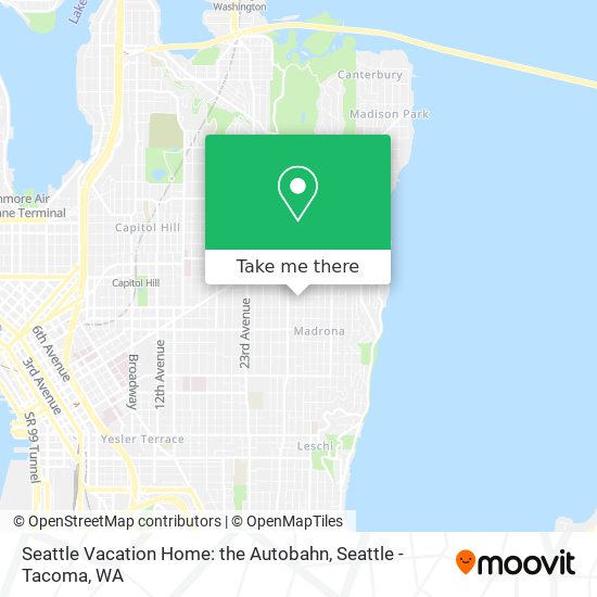 Seattle Vacation Home: the Autobahn map