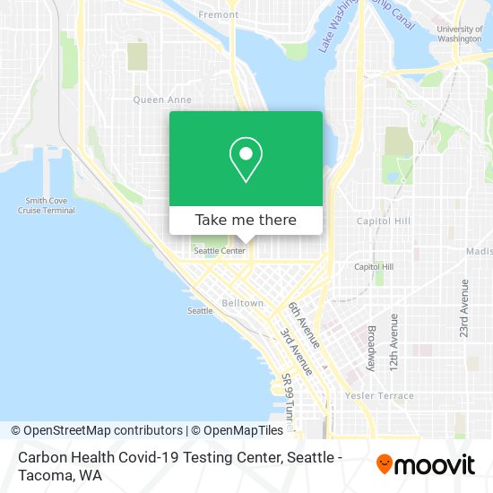 Mapa de Carbon Health Covid-19 Testing Center