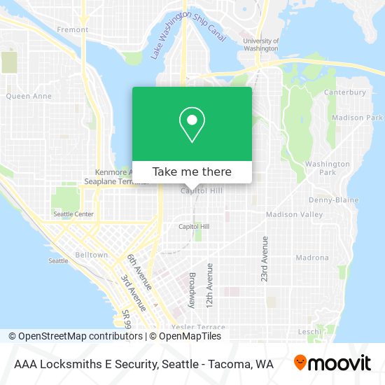 AAA Locksmiths E Security map