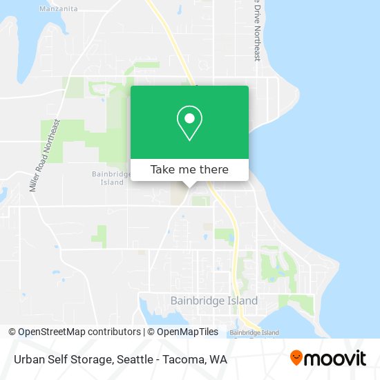 Urban Self Storage map