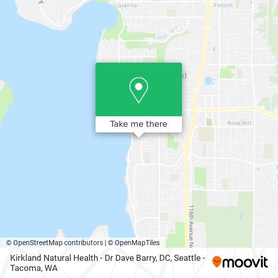 Mapa de Kirkland Natural Health - Dr Dave Barry, DC