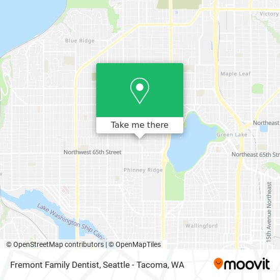 Fremont Family Dentist map