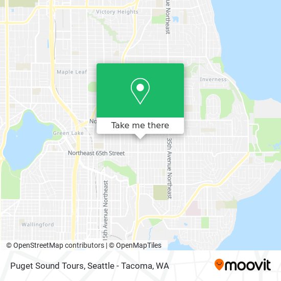 Puget Sound Tours map